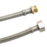 Furtun Flexibil Inox, Racord Apa, DN8, 3/8&quot; AG x 1/2&quot; &Uuml;M, 2000mm