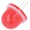 LED Roșu 16mm, convex, 650-3000mcd
