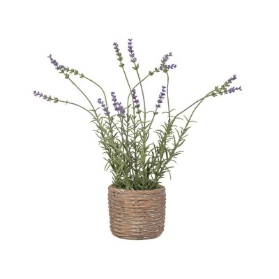 Floare decorativa artificiala, Ghiveci ceramic Lavanda, mov, 36 cm, ATU-088315 foto