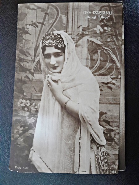 Carte postala, dna Rasianu in De as fi rege, inceput de secol XX