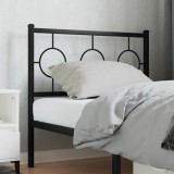 Cumpara ieftin Tăblie de pat metalică, negru, 90 cm