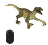 Robot dinozaur, cu telecomanda, lumina, scoate sunete, se misca, functioneaza cu baterii, detalii realiste, lungime 33 cm