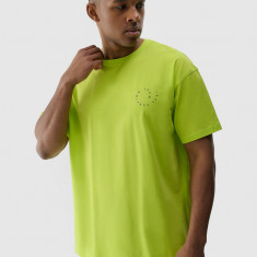 Tricou oversize cu imprimeu pentru bărbați - verde