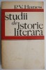 Studii de istorie literara &ndash; P.V. Hanes, critica literara, studii literare