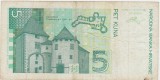 Bancnota Croatia 5 Kuna 1993 F, Numismatica Europa