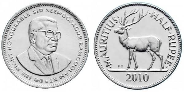 Mauritius 2010 - Half Rupee, UNC