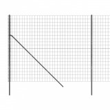 Gard plasa de sarma, antracit, 1,8x25 m, otel galvanizat GartenMobel Dekor, vidaXL