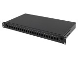 Patch Panel Fibra Optică LANBERG 24 Porturi Rack 19&quot; FOP1-24SS-LDB Negru