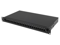 Patch Panel Fibra Optică LANBERG 24 Porturi Rack 19" FOP1-24SS-LDB Negru
