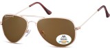 Cumpara ieftin Ochelari de Soare Polarizati Unisex Montana Eyewear MP94B Gold Maro, Rame Metalice Rotunde, Protectie UV, 57-17-135