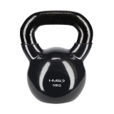 KNV10 Kettlebell neagră din fontă neagră acoperită cu vinil HMS, 10