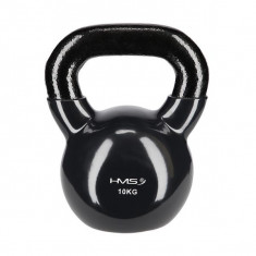 KNV10 Kettlebell neagră din fontă neagră acoperită cu vinil HMS foto