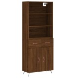 Dulap inalt, stejar maro, 69,5x34x180 cm, lemn compozit