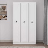 Cumpara ieftin Dulap Haine Adore Hampton, 3 usi, Alb, 103 x 185 x 52 cm