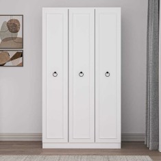 Dulap Haine Adore Hampton, 3 usi, Alb, 103 x 185 x 52 cm