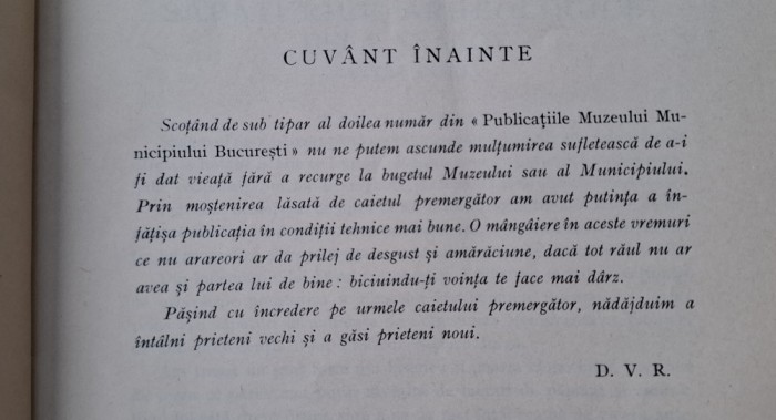Publicatiile Muzeului Municipiului București, nr. 2 (Dinu V. Rosetti, 1935)