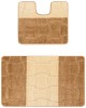 Set 2 Covorase Baie Model Sariyer 2546, Marimi 50 x 80 40 x 50 cm, Bej, Maro, Inaltime Fir 0, Antiderapant, Antialergic, Polipropilena