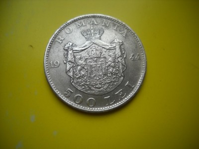 HOPCT ROMANIA 500 LEI 1944 [ 8 ] -REGELE MIHAI - ARGINT foto