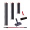 Set 3 gletiere profesionale, inox, 40, 60, 80 cm, adaptor, maner prelungitor 1.2-2.2 m, rola gletuit, Lanoliv
