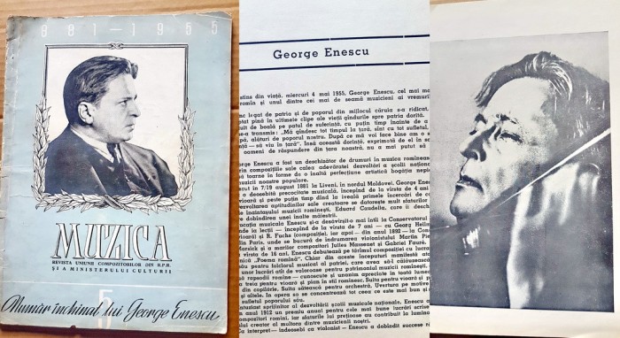 G92-GEORGE ENESCU-Revista U.C. si Min. Culturii din RPR-Nr. Inchinat lui.