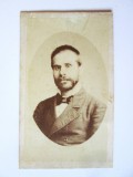 Fotografie pe carton cu autograf 105 x 63 mm Franz Duschek-Bucuresci 1876