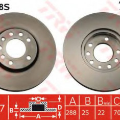 Disc frana SAAB 9-3 Cabriolet (YS3D) (1998 - 2003) TRW DF2778S