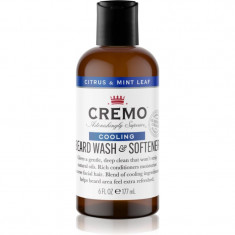 Cremo 2 in 1 Beard Wash & Softener șampon pentru barbă pentru bărbați Citrus & Mint Leaf 177 ml