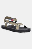 Tommy Jeans sandale CASUAL SANDAL bărbați, culoarea bej, EM0EM01563