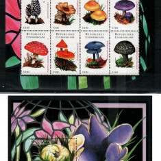 Central African Republic 2001 Mushrooms KLB+perf.sheet MNH AB.064