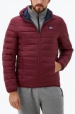 Cumpara ieftin Jacheta barbati cu gluga si 2 buzunare exterioare bordeaux (Marime: 2XL), Norway