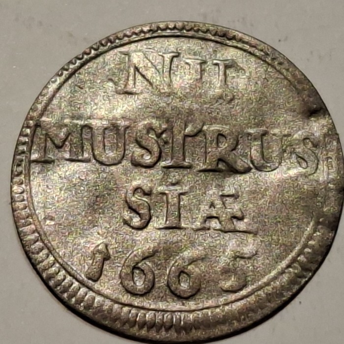 Prusia 1 schilling 1665 / K&ouml;niqsberq/ Caliningrad argint RaR