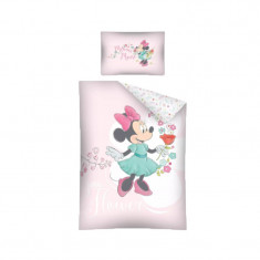 Set lenjerie de pat 2 piese pentru copii 100 x 135 cm Disney Minnie Mouse STC 29 A DC, Multicolor foto