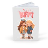 Agenda/Jurnal pentru copii, 100 file, foaie alba, BFF (cele mai bune prietene)