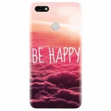 Husa silicon pentru Huawei Y6 Pro 2017, Be Happy Puffy Clouds