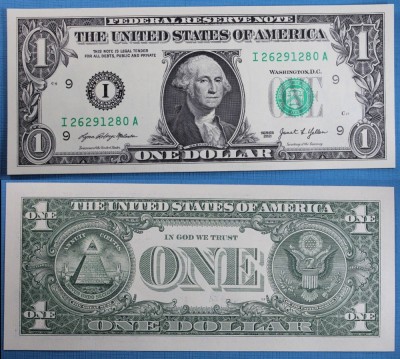 USA SUA █ bancnota █ 1 Dollar █ 2021 █ P-549 █ I9 Minneapolis █ UNC necirculata foto