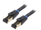 Patch cord U/FTP Cat 8.1 Negru 2m Ecranat, Vention