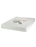 Set Saltea ortopedica, Pegas Comfort Flex 140x200x20cm, fermitate tare, cu spuma poliuretanica, Saltsib plus 2 perne matlasate, microfibra 50x70cm si, Din Poliuretan