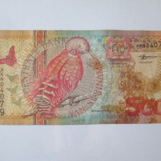 Rara! Surinam/Suriname 500 Gulden 2000