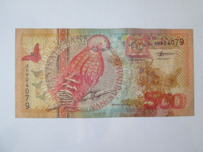 Rara! Surinam/Suriname 500 Gulden 2000 foto