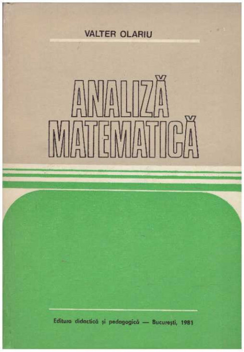 Valter Olariu - Analiza matematica - 127541
