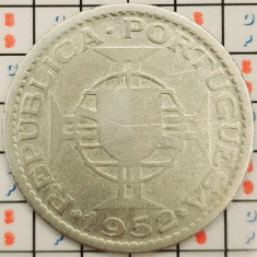 Guinea Bissau 10 escudos 1952 argint - km 10 - A008