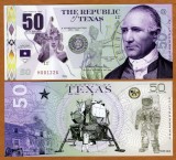 !!! FANTASY NOTE = REPUBLICA TEXAS - 50 DOLARI - 2021 - UNC / POLIMER