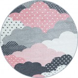 Cumpara ieftin Covor Roz Bambi Ayyildiz Carpet V2 120x120 cm Rotund, Dormitor Copii, Camera Bebe
