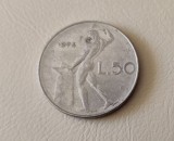 Italia - 50 lire (1974) monedă s107, Europa