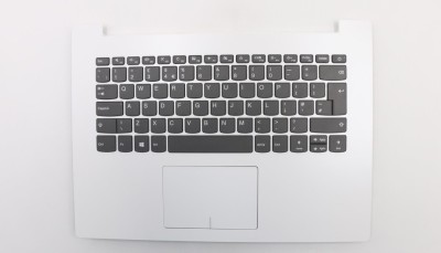 Carcasa superioara cu tastatura palmrest Laptop, Lenovo, IdeaPad 330-14IKB Type 81DA, 81G2, 5CB0N82368, AP13N000300, AM13N000100, DG421, alba, layout foto