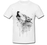 Cumpara ieftin Tricou &quot; Howling watercolor wolf &quot;