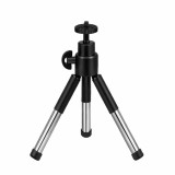 Mini trepied extensibil din aluminiu cu cap de bila reglabil, montura 1 4 inch, inaltime 13, 20 cm, negru