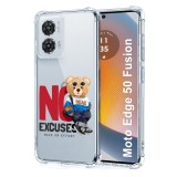 Husa antisoc pentru motorola edge 50 fusion, airbag pro, clear, no excuses