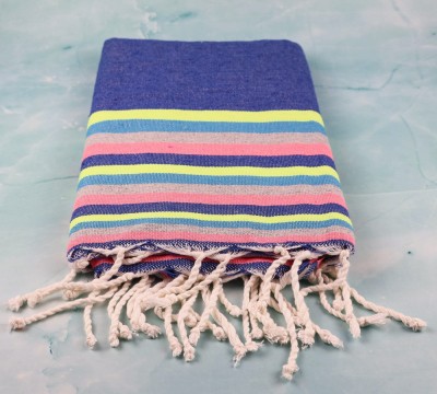 Prosop Plajă | Fouta |Tunis Albastru Cu Dungi Multicolor 200 x 100 cm foto