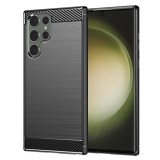 Husa Samsung Galaxy S23 Ultra Asteroid GSM Carbon Silicone, negru
